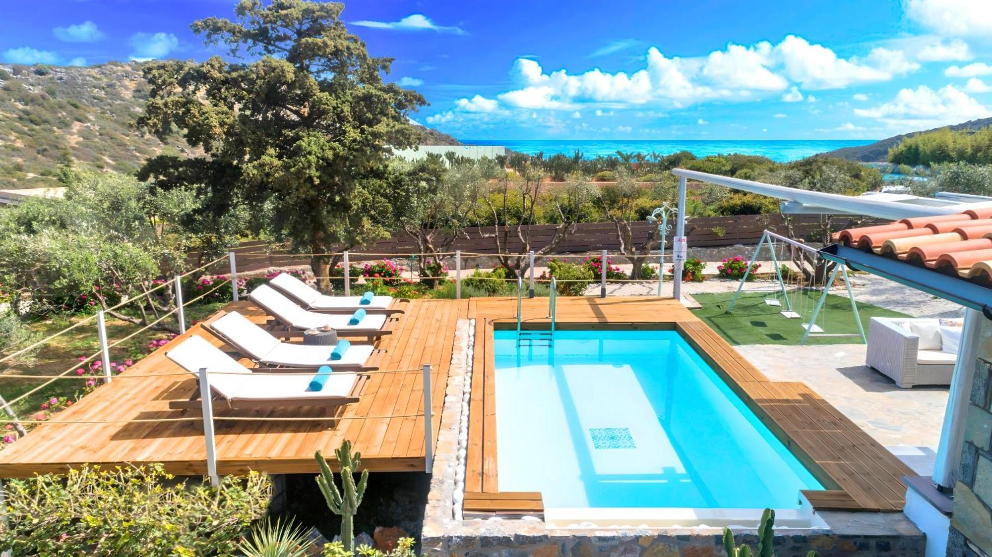 Cretan Lodge Heated Pool Ágios Nikólaos Eksteriør bilde