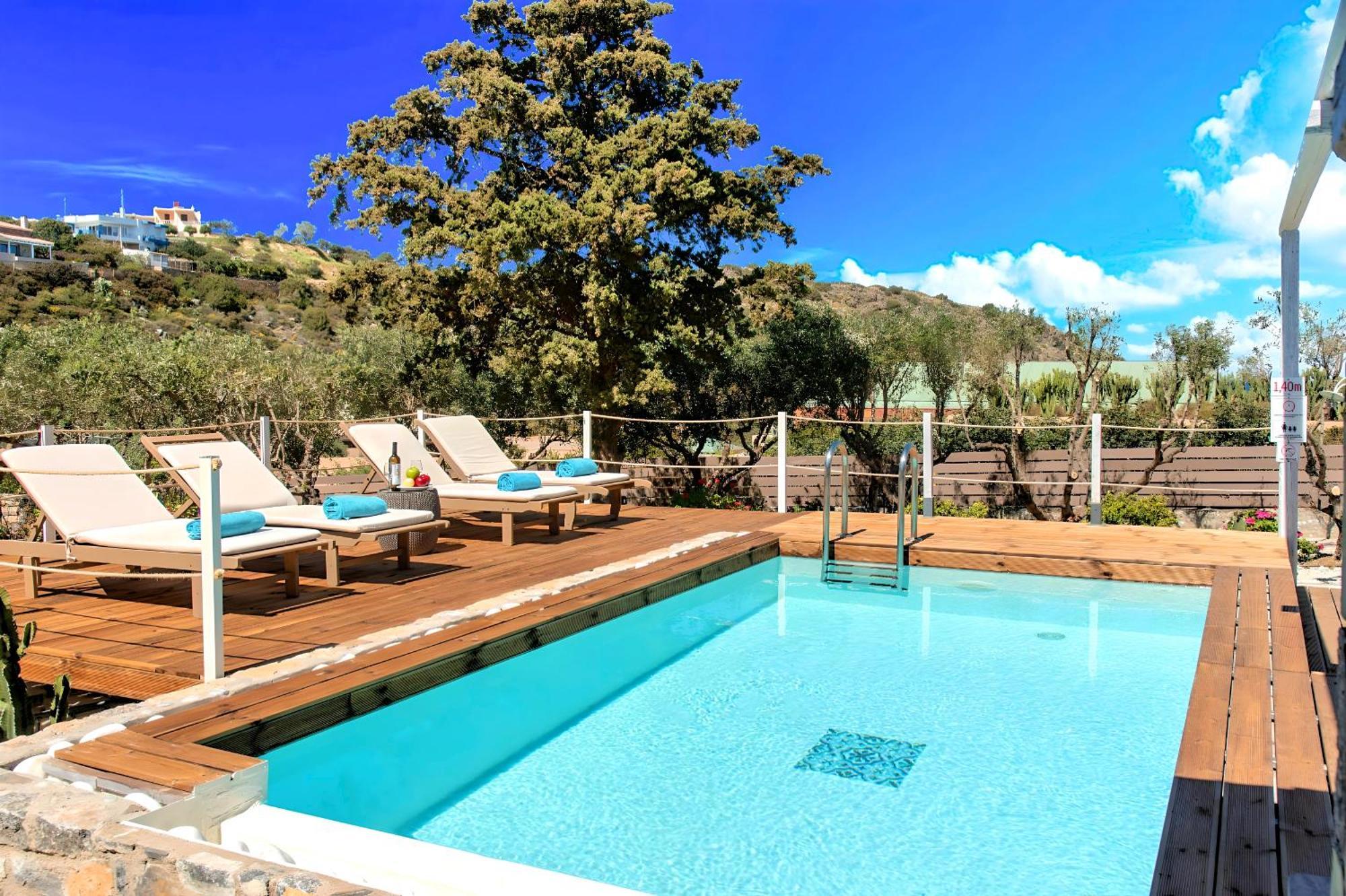 Cretan Lodge Heated Pool Ágios Nikólaos Eksteriør bilde