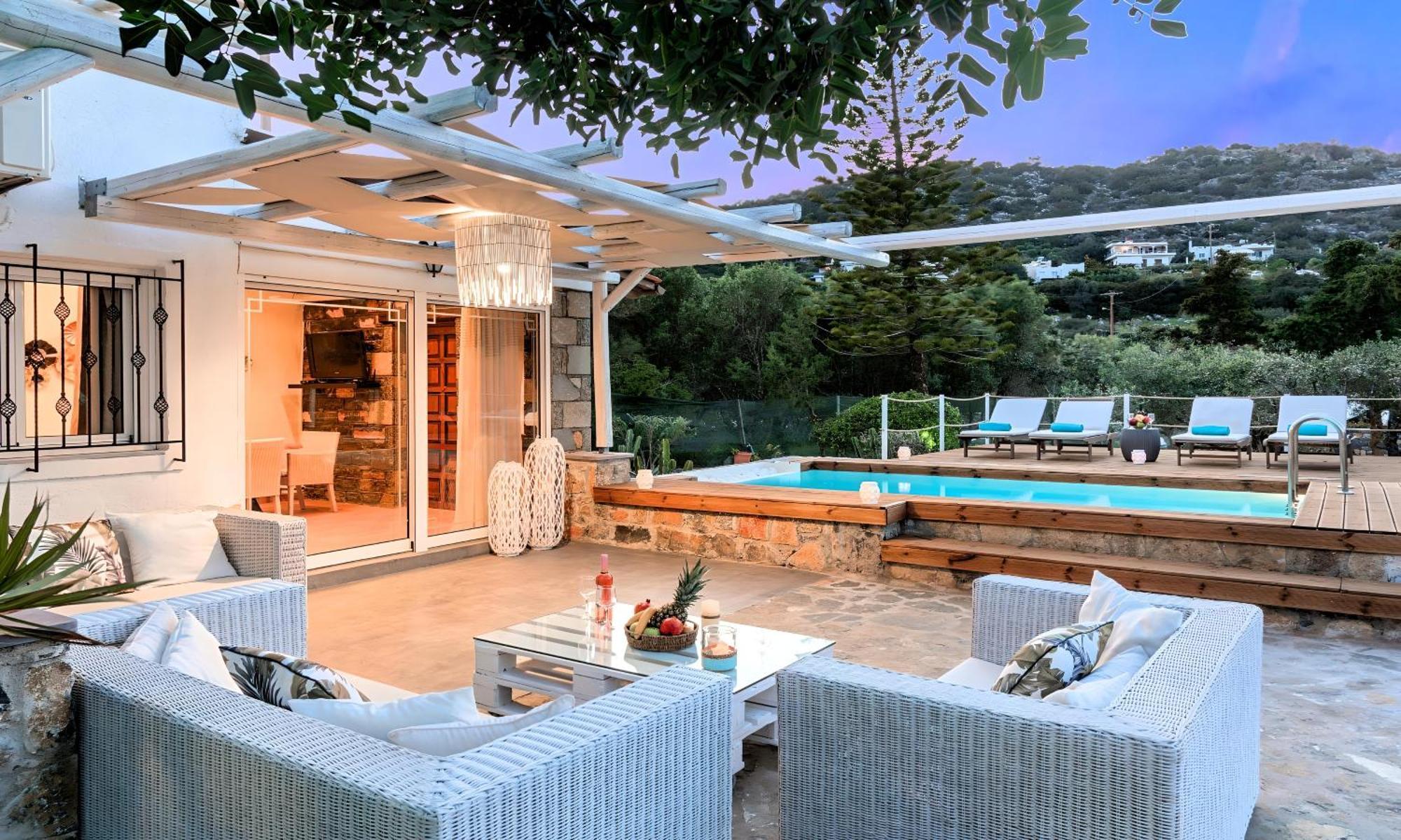 Cretan Lodge Heated Pool Ágios Nikólaos Eksteriør bilde